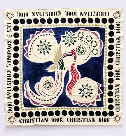 CHRISTIAN DIOR "LES 3 ROYAUME" SILK SCARF - STYLE-CHNGR