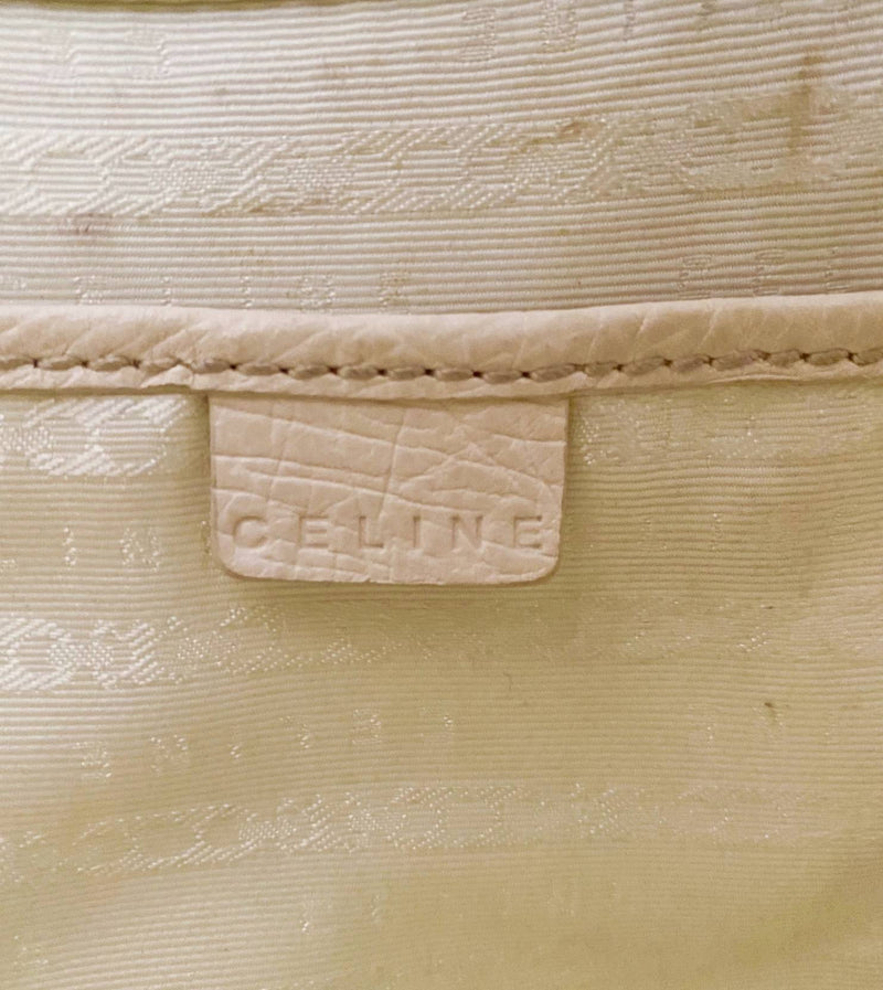 Celine Beige and Blue Monogram Macadam Tote Bag - STYLE-CHNGR